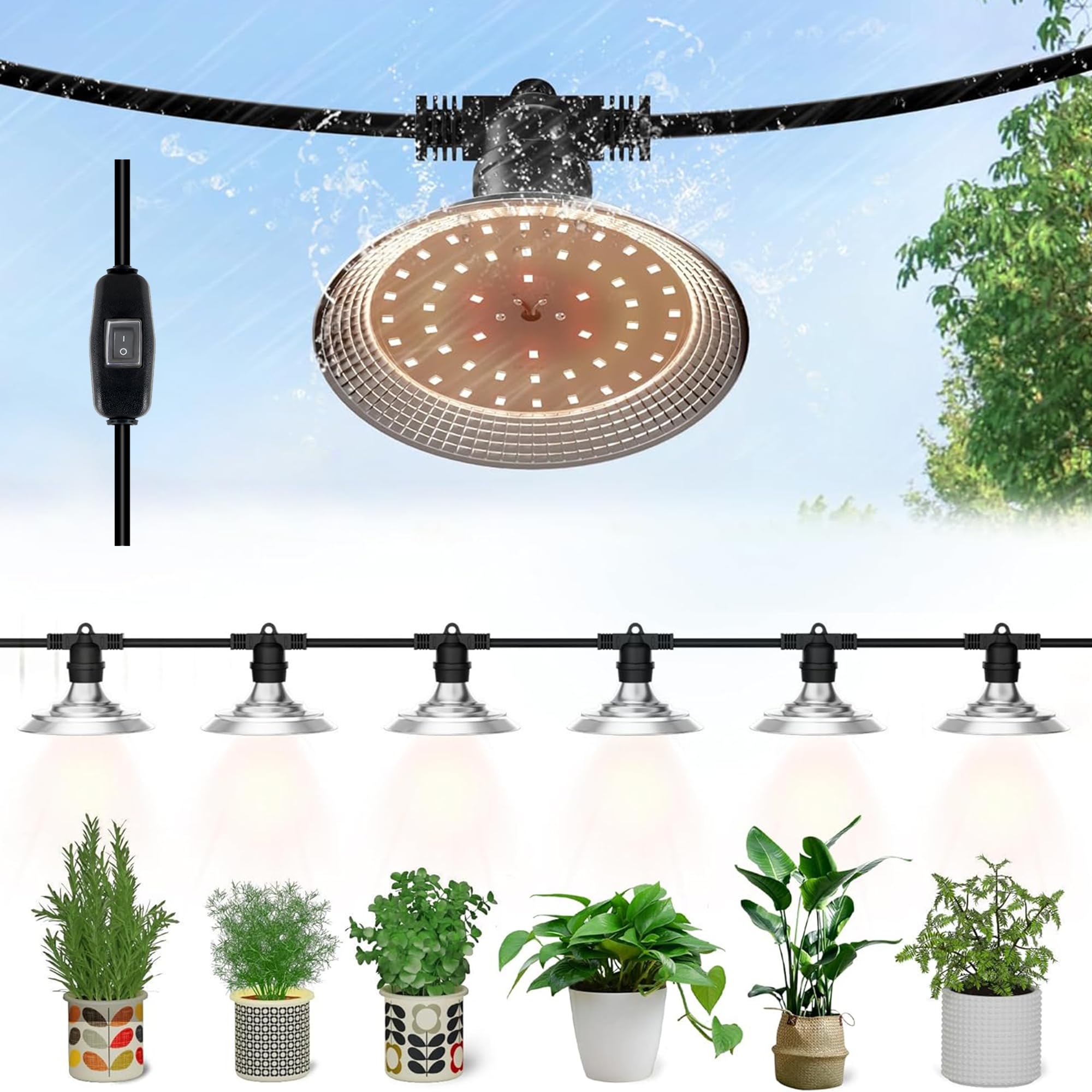 GrowSun Pro 植物育成用LED160W 12波長 Amazon.com : Danshinro Outdoor LED Grow Light, Waterproof String